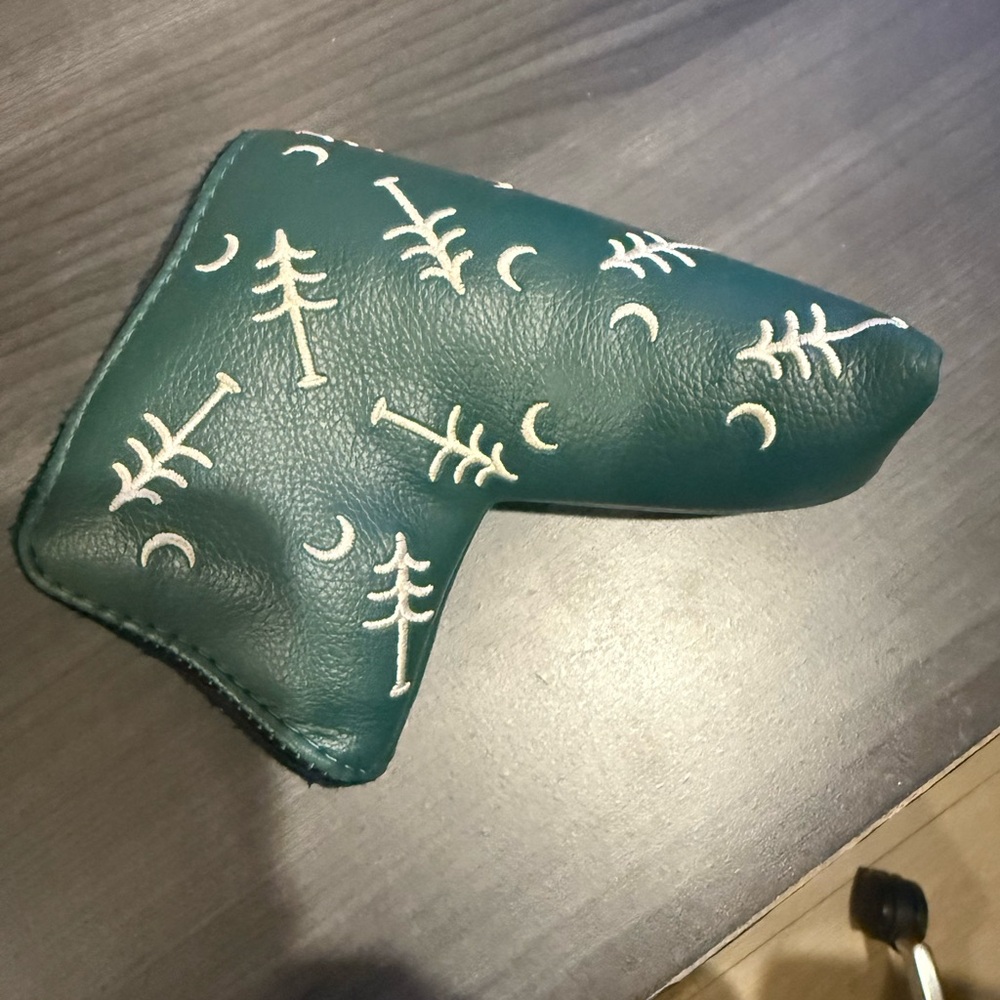 The Tree Farm Green Leather Golf cover